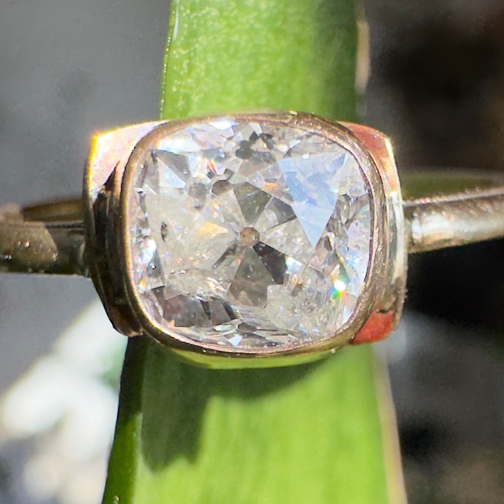 E. DeHaven Old Mine Cut Diamond Ring
